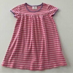 Hanna Andersson 120 Girls 6-7 Pink Stripe Dress Spring Summer
